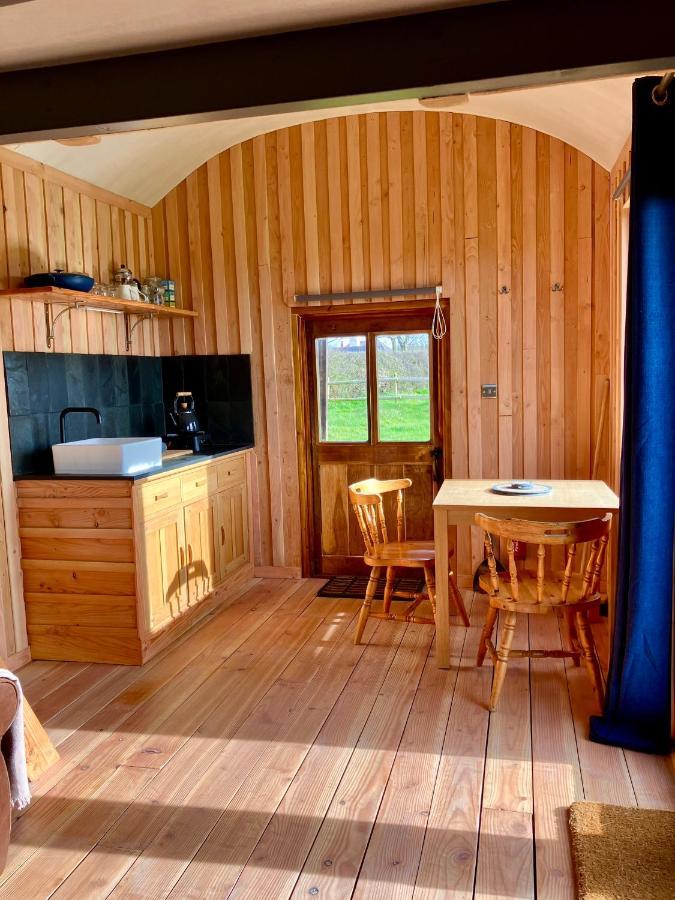 Shepherds Hut In A Private Meadow With Sea Views Хартланд Екстериор снимка